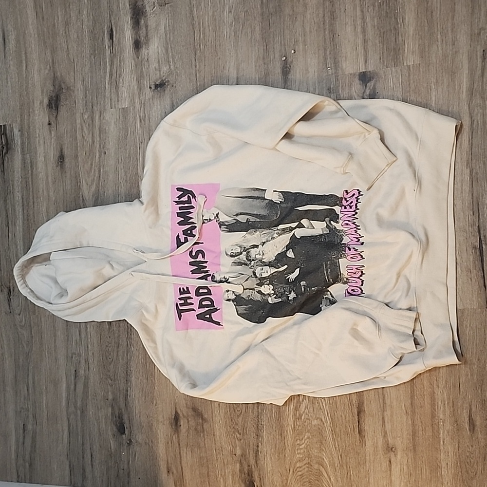 The Addams Family, Cream Color, Large hoodie